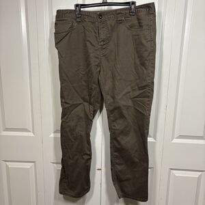 Prana Slim Fit Pants Mens 38x30 Brown Stretch Organic Cotton Outdoor Casual